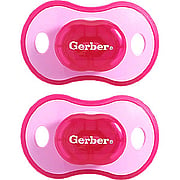 Gerber first essentials comfort fit pacifier, sz2, 2pk, silicone - 