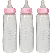 Gerber first essentials clear view bottle 9oz, 3pk, med flow, silicone - 