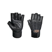 GLOW Ocelot Wrist Wrap Lifting Gloves Black L - 