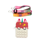 Rodent pioneer silicone decompression toy red and white unicorn messenger bag
