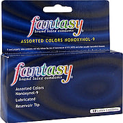Assorted Color Nonoxynol9 Luricated Reservoir Tip Condoms - 