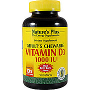 Adult's Chewable Vitamin D3 1000 IU Maui Berry Burst Flavor - 
