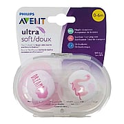 Phillips Avent Ultra Soft Pacifier, 0-6 Months, 2 Pack