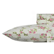 Laura Ashley100% Cotton Audrey Pink Full Sheet Flannel Web-Full