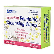 Super Soft Feminine Cleansing Wipes Unscented - 