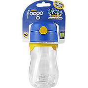 Foogo Plastic Straw Bottle Blue - 