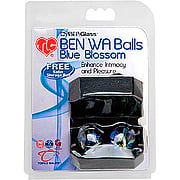 Cybe Glass Ben Wa Balls-Blue Blossom - 