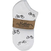 Socks White with Bicycle Footies Size 10-13 - 