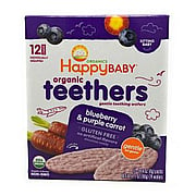 <strong>HAPPY BABY 禧贝 婴幼儿有机温和磨牙饼干 蓝莓紫胡萝卜 48克/盒</strong>