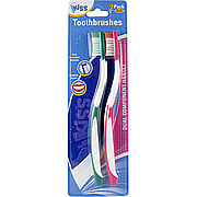 Kiss Soft Toothbrushes Green & Red - 