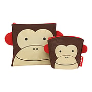 Zoo Reusable Sandwich & Snack Bag Set Monkey - 