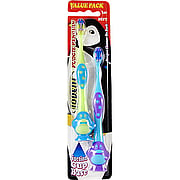 Pudgie Penguin Soft Toothbrush Green/Blue & Blue/Purple - 