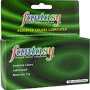 Assorted Color Lubricated Reservoir Tip Condoms - 