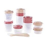Clip Containers 12 pc Set + Silicone Spoons Pink - 