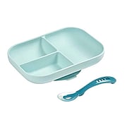 Silicone Divided Plate w/ 2nd Stage Spoon Sky - 