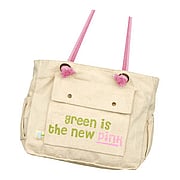 Organic Canvas Tote Green Is The New Pink - 