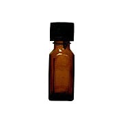 Amber Glass Bottle with Cap - 