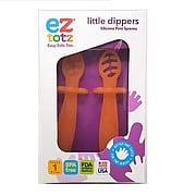 Little Dippers Silicone First Spoons Orange - 