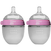 <strong>Comotomo 可么多么防摔宽口防胀气硅胶奶瓶150ml2只装-粉色</strong>