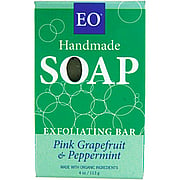 Organic Exfoliating Bar Soap Pink GrapeFruit & Peppermint - 