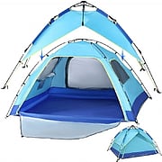 Lazy Bear Pop Up Beach Tent SPF 50+ for 4 People Waterproof and Windproof Camping Tent -