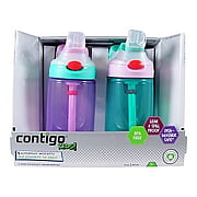 <strong>Contigo 康迪克儿童防漏吸管杯水壶两个装紫色&绿色</strong>