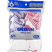Toddler Socks Size 4 to 8 1/2 White/Pink - 