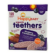 Gentle Teethers Organic Teething Wafers Blueberry & Purple Carrot  - 