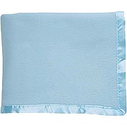 Fleece 35"" x 45"" Blanket with Satin Trim Blue - 
