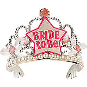 Bride To Be Star Tiara-White/Pink - 