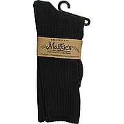 Black Size 10-13 Organics Socks Organic Cotton Crew Singles - 