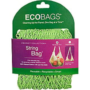 String Bags Lime Natural Cotton & Eco-Friendly Dyes Tote Handle - 