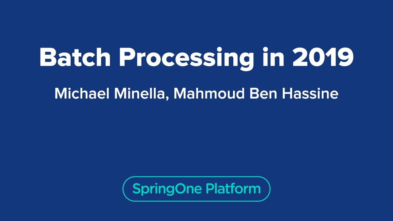 Batch Processing with Spring