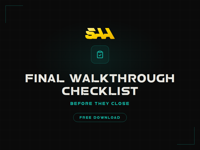 Final Walkthrough Checklist