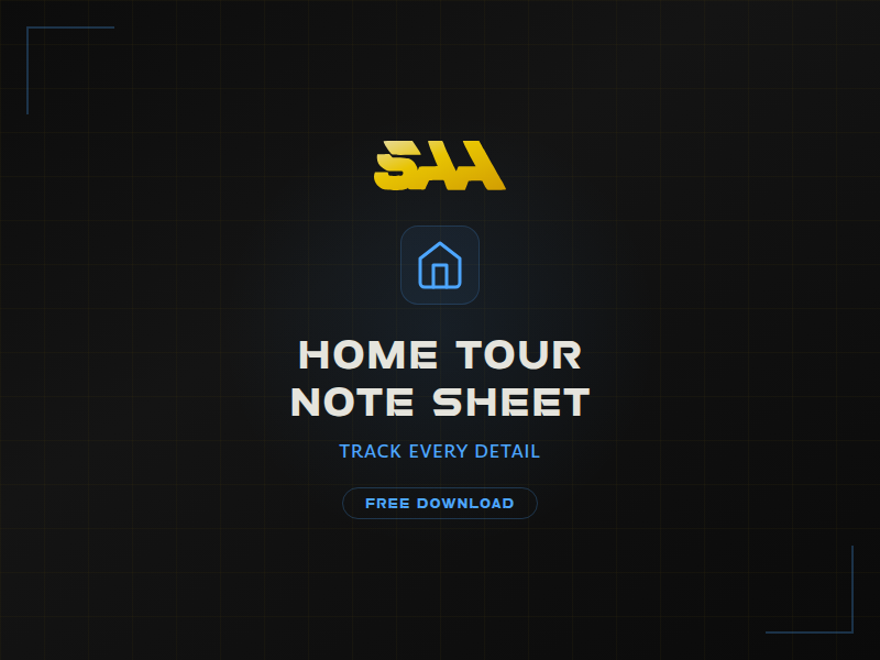 Home Tour Note Sheet