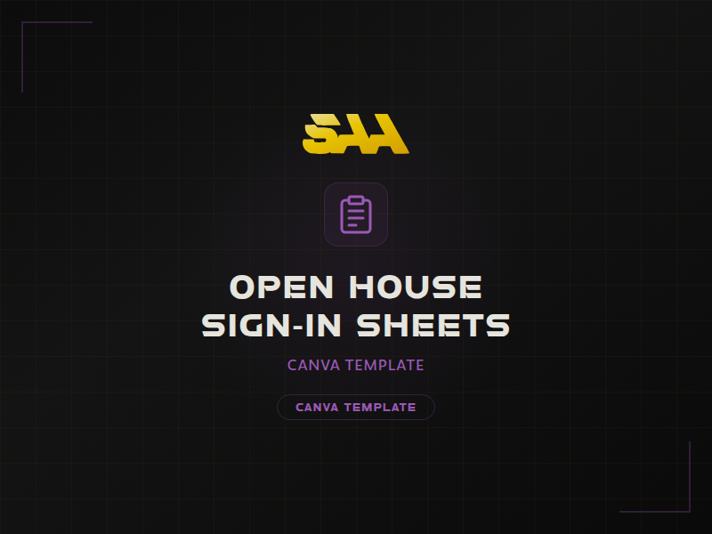 Open House Sign-in Sheets
