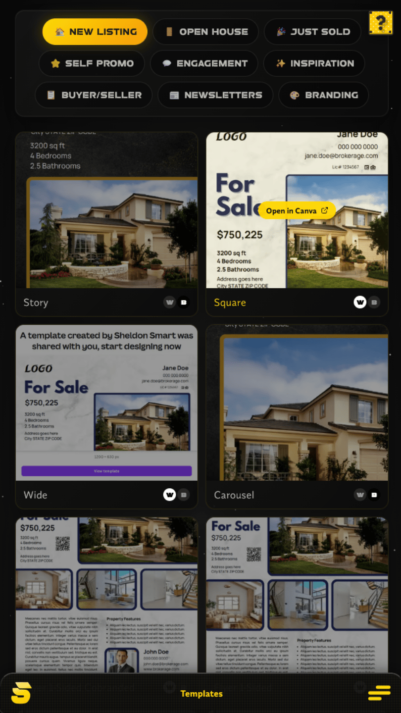 SAA Marketing Templates