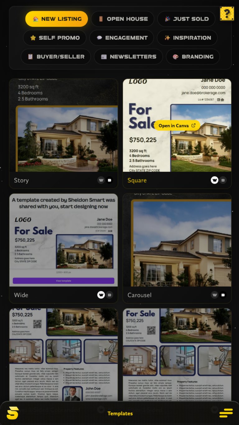 SAA Marketing Templates