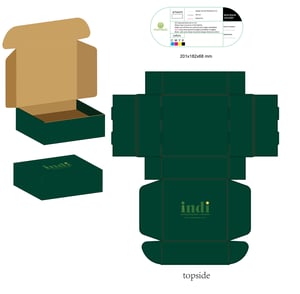 Стиль упаковки для почтовых отправлений в гофрокоробах с электронной канавкой Kraft с зеленым логотипом горячего тиснения - Бумажная складная коробка для упаковки - 2