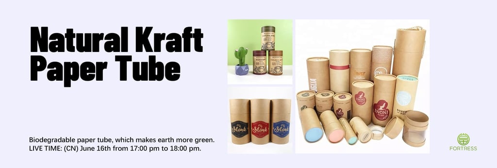 Natural biodegradable craft packaging kraft paper tubes which makes earth more green. - Paper Packaging Videos - 1