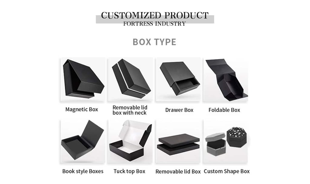 Different custom sizes High End lovely handmade foldable paper box - Lid and Base Two Piece Boxes - 1