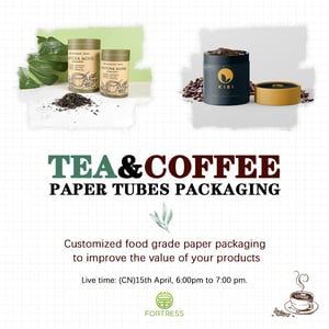 Customized Tea & Coffee Baen Kraft Paper Tubes Packaging Cylinder Boxes