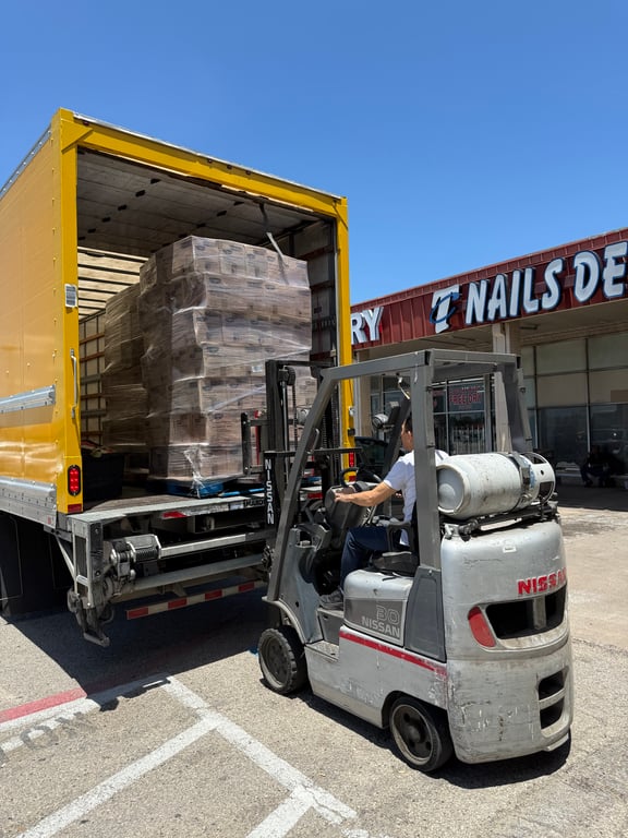 Moving Truck Loading Forklift