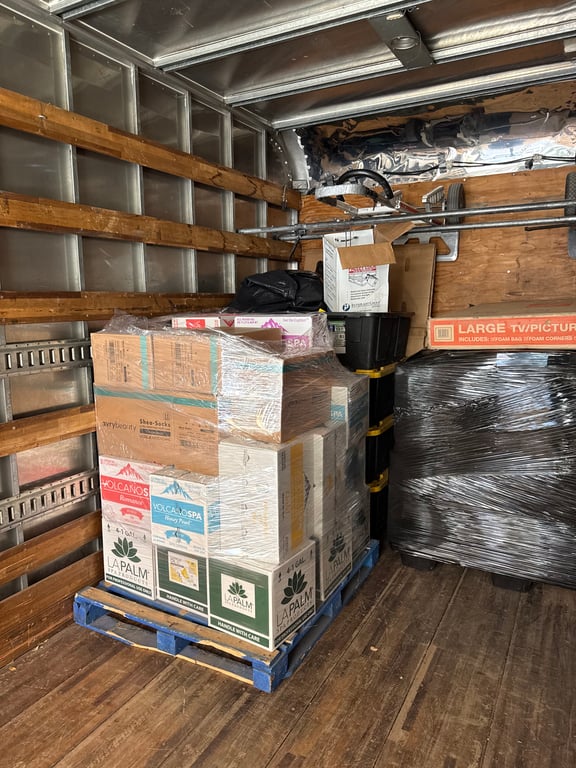 Moving Truck Interior Shelves