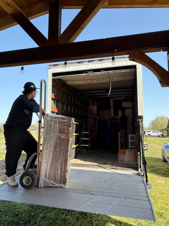 Moving Worker Loading Truck
