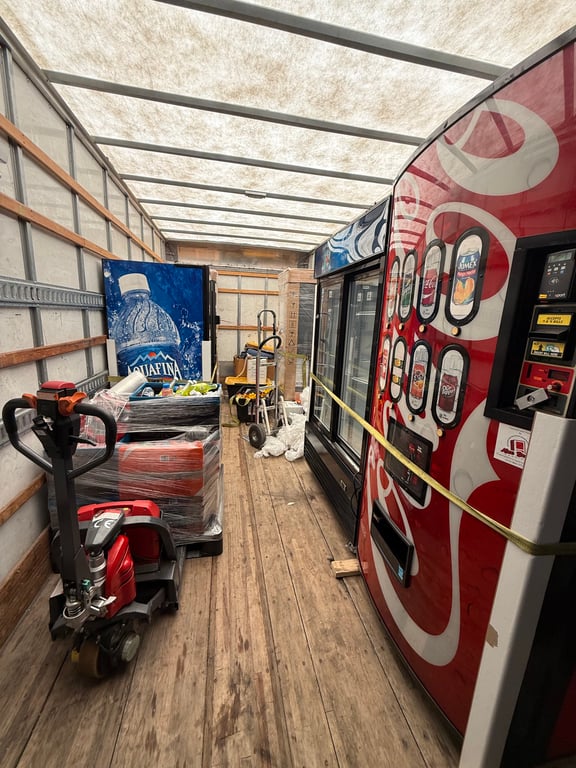 Moving Truck Interior Vending Machines