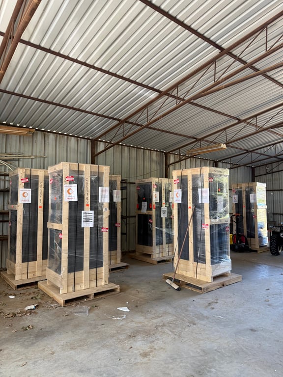Warehouse Interior Crated Items