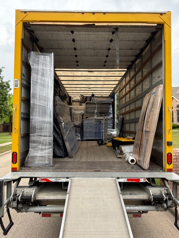 Moving Truck Interior Loaded