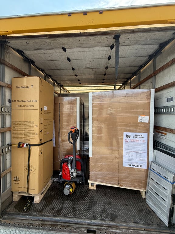 Moving Truck Interior Loaded