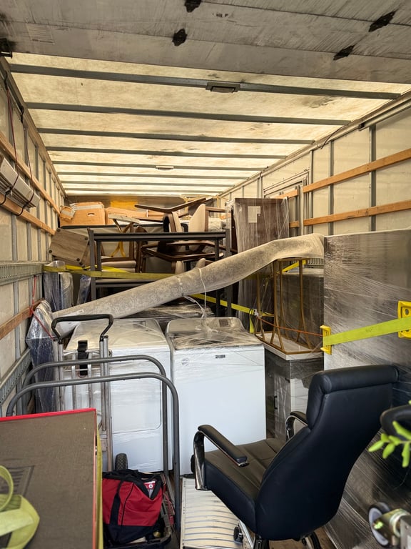 Securely Strapped Furniture Moving Truck2